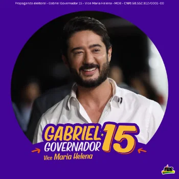 Twibbon oficial GABRIEL 15 Governador, Vice Maria Helena